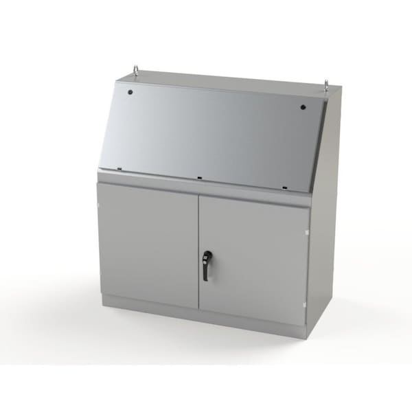 Saginaw Control & Engineering 3 Point Latch with Padlock/Keylock Handle Electrical Enclosures, 50 in H, 23 in D, 48 in W SCE-1448BD - main